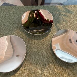 Sanskrit Otero Silver Metal Bowls